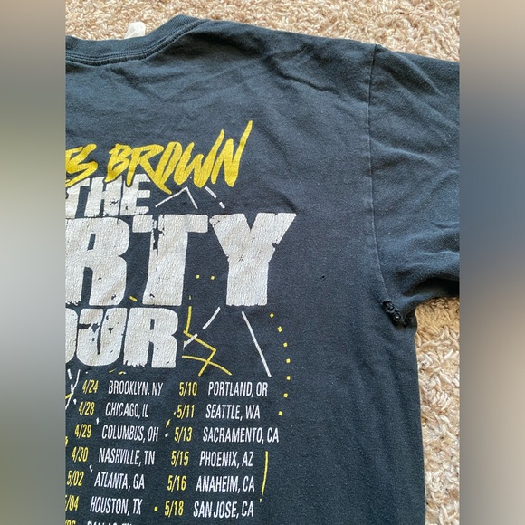 Chris Brown The Party Tour T Shirt Black Cotton Concert Tee Men’s Size MEDIUM - Picture 8 of 8